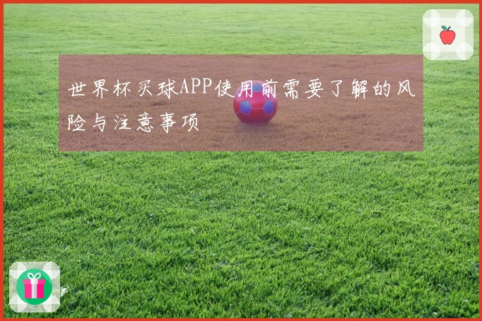 世界杯买球APP使用前需要了解的风险与注意事项